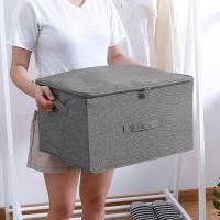 Caja de Almacenamiento 30x30x30 cm con Tapa y Cremallera – Cubo Organizador Plegable de Tela Tipo Lino con Asas Resistentes – Cesta para Ropa, Juguetes, Libros, Armario, Oficina y Hogar – Diseño Decorativo y Funcional - details 3
