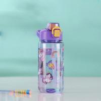 Botella De Agua Para Niños 600ml Con Taza De Sopar Y Pajita De Silicona a Prueba De Fugas Plástico Reutilizable Para El Verano - details 10