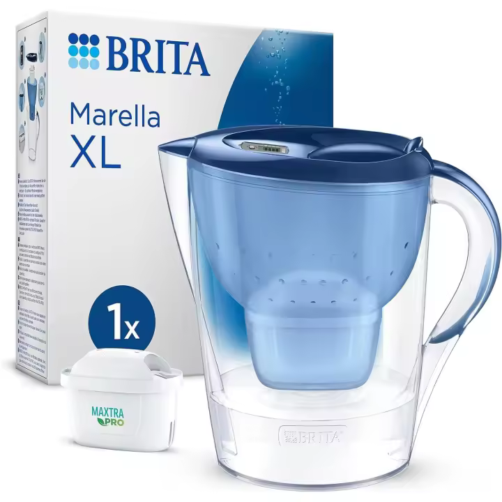 BRITA Jarra Filtrante, Modelo Marella XL, 3,5L con Filtro MAXTRA PRO | 150L agua filtrada | Sin BPA | Apta lavavajillas | Indicador Memo | Reduce cal, cloro y metales | Diseño sostenible - 1