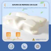 Almohada De Espuma De Memoria Ortopédica 1PC Forma De Mariposa Protección Del Cuello Suave Almohada De Cuidado De Salud Para Adultos - details 5