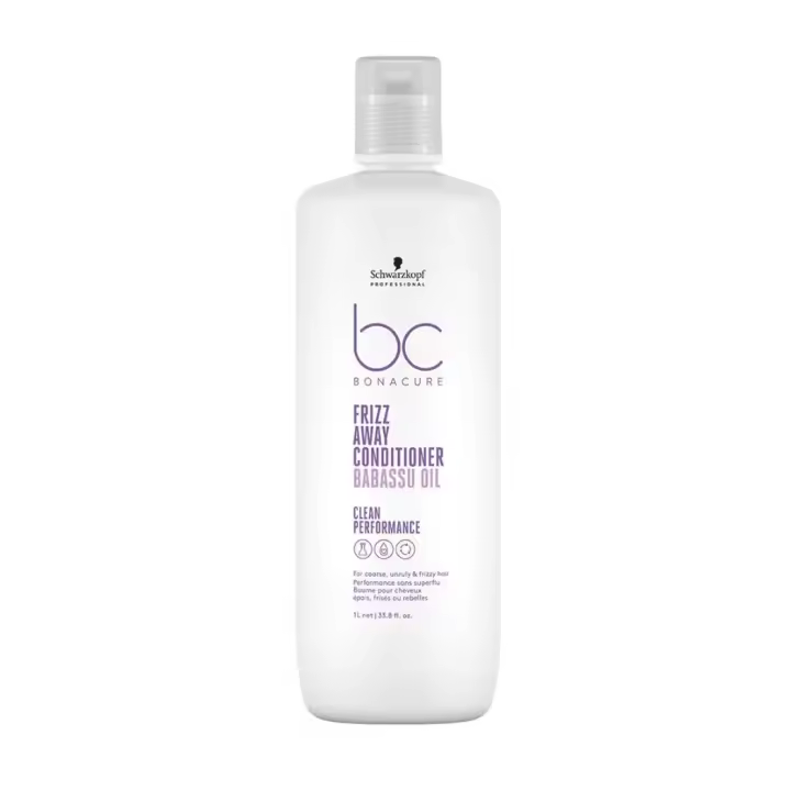 Schwarzkopf Professional Bonacure Frizz Away Conditioner 1000 Ml. / Acondicionador anti-encrespamiento para cabello grueso, rebelde y con frizz. - 1