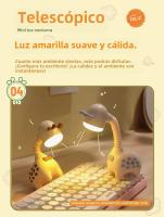 Lámpara Nocturna Girafa Recargable Y Retráctil Para Oficina Hogar Escritorio Dormitorio Decoración Para Camas De Estudiantes - details 14