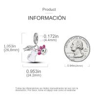 Pulsera Ajustable De Encanto De Conejo Original Plata Esmaltada Para Mujer Joyería De Moda Hecha a Mano Con Cuentas De Zirconia - details 24