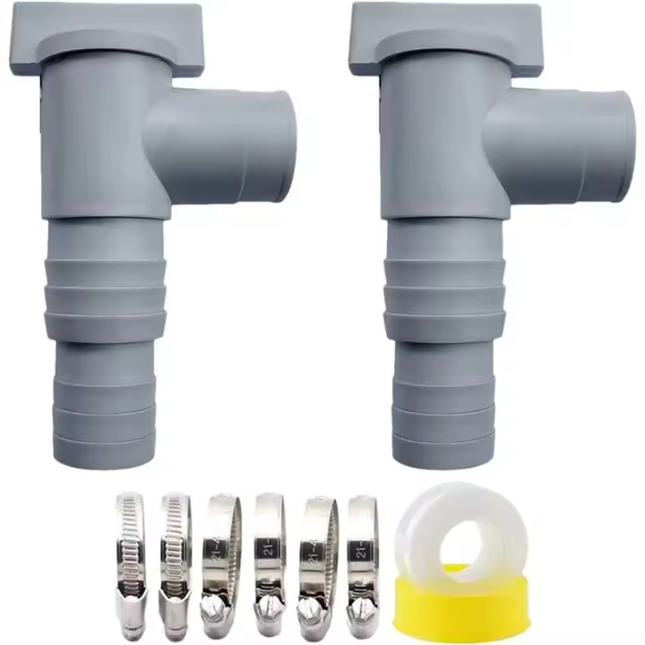 Válvula de cierre para piscina con conexión de manguera de 32 mm, válvula de cierre para piscina, válvula de pistón para piscina. - 1