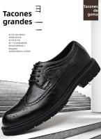 Zapatos De Vestir Para Hombre Cómodos Y Transpirables Antideslizantes Clásicos Para Bodas Y Oficina Material De Cuero Formal Elegante - details 5