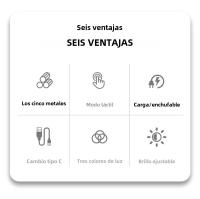 Lámpara De Mesa LED Nordica En Forma De Setas Recargable Por USB Para Decoración De Dormitorio Estudio Luz Nocturna De Escritorio Toque Moderna - details 1