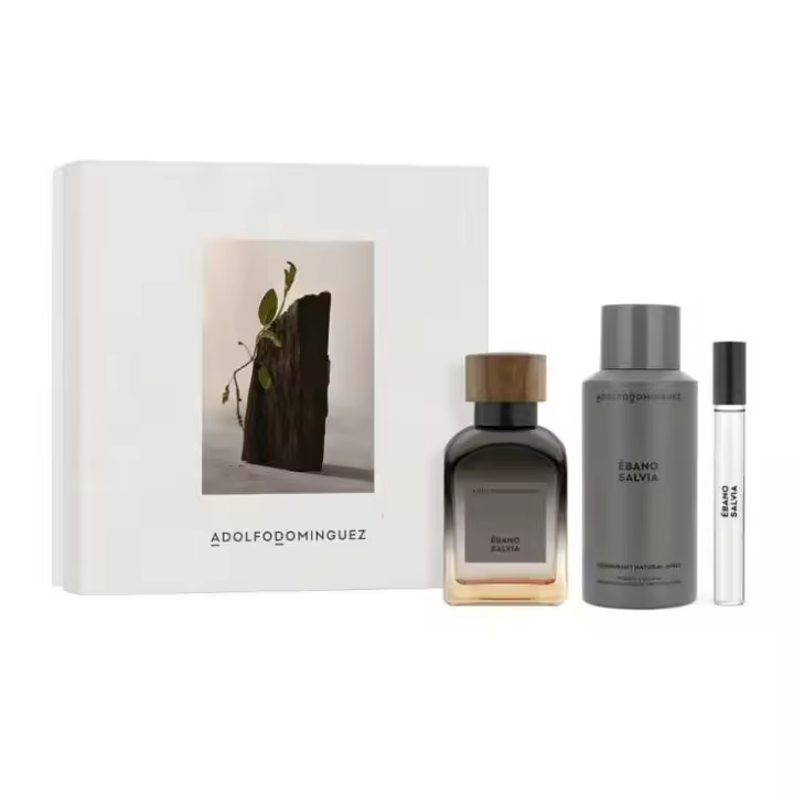 adolfo dominguez ebano salvia 120ml cofre 3 piezas - 1