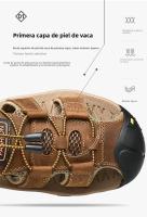 Zapatillas De Playa Para Hombre Cuero Antideslizante Casual Aumento De Altura Cómodas Zapatillas Deportivas Hombre Sandalias De Verano - details 20
