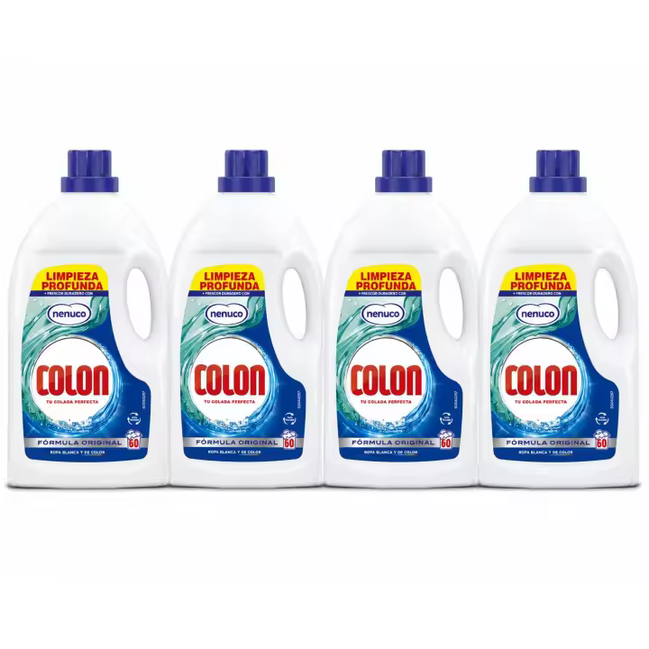 Colon Nenuco Detergente para la Lavadora, 240 Lavados (Formato 4x60), Ropa Blanca y Color, Aroma Fresco, Ropa sin Manchas - 1