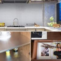 Papel Tapiz De Contacto De Aluminio Para Cocina Resistente Al Calor Y a La Grasa Pelable Y Adhesivo Para Encimeras Y Armarios - details 5