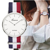 Reloj De Cuarzo Para Hombres Y Mujeres Correa De Nylon Estilo Casual Simple Reloj De Pulsera Para Parejas Resistentes Al Agua Color Variado - details 0