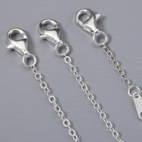 2pcs Cadena De Extensión En Plata 925 Con Cierre De Pato Para Creación De Joyas DIY Colgante Y Pulsera Accesorios De Joyería - details 7
