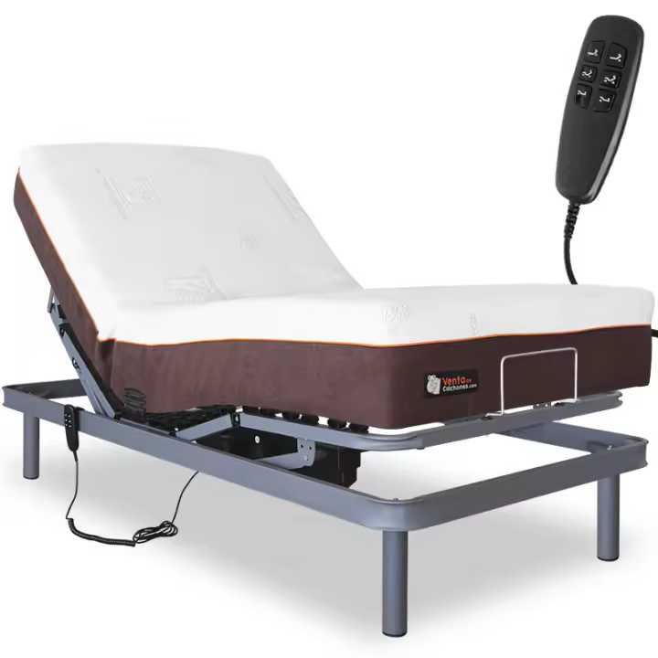 Cama Articulada Reforzada + Colchón Viscoelástico Visco 5 anti escaras ¡Descansa con comodidad y calidad garantizada! - 1