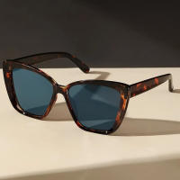 Gafas De Sol Para Mujer Estilo Vintage Cat Eye Moda Para El Verano Y Vacaciones Lentes Espejo Material Plástico - details 1