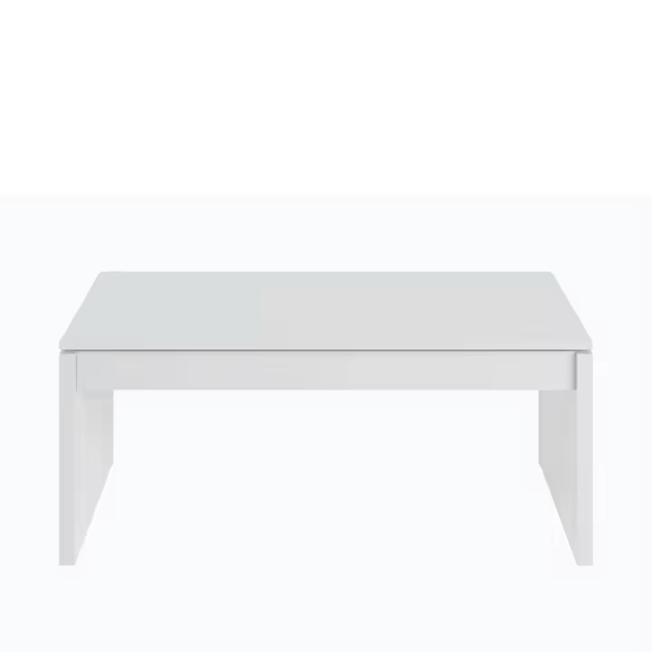 MESA CENTRO ELEVABLE 43X102X50 CM BLANCO BRILLO - 1