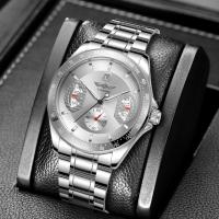 Reloj Mecánico Automático Para Hombre Con Calendario Y Luz Reluciente Resistente Al Agua De Acero Hueco Tendencia De Moda De Negocios Duradero Popular Regalo Ideal Para Lugar De Trabajo Uso Diario Citas - details 9
