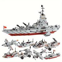 Bloques De Construcción De Barco Militar Para Niños Juguetes De Ciudad Héroe Para Niños Hombres Regalo De Navidad Bloques De Avión Y Barco - details 2