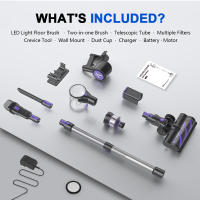 Cordless Handheld Vacuum Cleaner - TEENDOW - P11Pro Purple - 30-minute runtime - 450 ml dustbin - Brushless motor - details 5