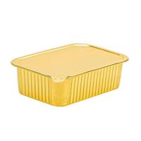 Caja De Almuerzo De Aluminio Desechable 1/10pcs Color Dorado Sellado Empaque De Comida Para Llevar Resistente a La Humedad Y Grasa Con Tapa Para Cocina Y Uso Comercial - details 4