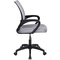 T-LoVendo Silla de Oficina o Escritorio ergonómica con Soporte Lumbar, Malla Transpirable, Regulable en Altura, Ruedas antiarañazos, Color Gris - details 2