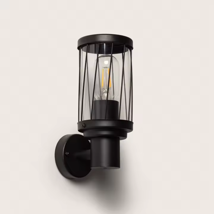 Ledkia Aplique de Pared Exterior Aluminio Hovd Negro - 1