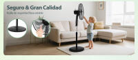 AIGOSTAR Ventilador de Pie Silencioso, 9 Aspas, 3 Velocidades, Oscilante 80° - details 6