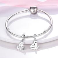 Colgante De Gato Luna Estrella En Plata Para Mujer Pendiente De Earphone Dangle Joyería De Moda DIY Regalo Bangle Bracelet Fit - details 118