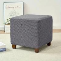 Cubierta De Taburete En Forma De T Trenzada Elástica Para Sofa Y Reposapiés Decoración Para Sala De Estar Oficina Hogar - details 1