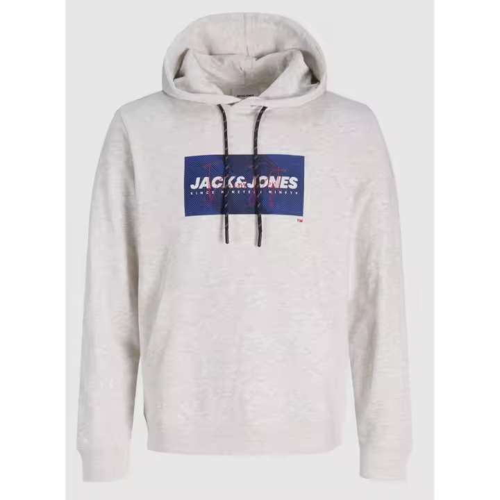 Jack & Jones Hombre Sudadera con Capucha JJEXPLORER Logo Estampado Regular Fit Bolsillo Canguro Otoño Invierno 12288493 - 1