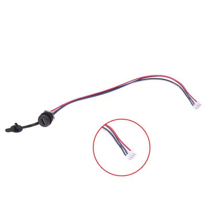 TPC Puerto De Conexión USB Tipo-C Impermeable Alta Corriente Con Bloqueo De Placa PH 2.0 Jaque De Carga Rápida Para Hardware De PC - 1