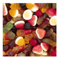 VIDAL Fab Mix bolsa de 1Kg aprox 386 uds brillo Compuesto por una gran variedad de piezas y sabores como osos, moras, botellas, huevos fritos... tamaño mini sabor a Fresa, naranja y tutti sin gluten sin grasa sabor original Vidal garantizado - details 0