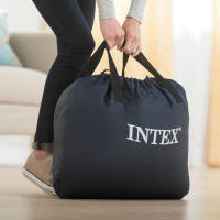 INTEX - Colchón hinchable doble con cabecero, cama queen, 152x236x46 cm, para 2 personas, máximo 272 kg, resistente a pinchazos, PVC, incorpora hinchador, con bolsa de transporte - details 4