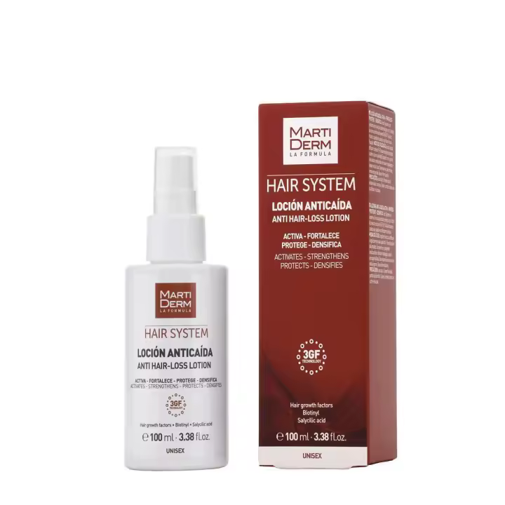 Martiderm hair system 3 gf loción anticaída 100ml - 1