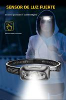 Linterna Frontal LED Recargable Mini Con Sensor Torch De Mano Para Camping Y Búsquedas Luz De Cabecera Potente Y USB - details 16