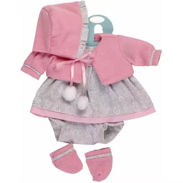 CONJUNTO BEBE TRAJE CON CHAQUETA ROSA 42 CM. DE BERBESA - 1