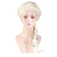 Pelucas De Cosplay Anna Princesa Tejida Longa Marrón Rizado Resistente Al Calor Peluca Sintética Para Anime Elsa Disfraz Fiesta De Halloween Para Niñas - details 0