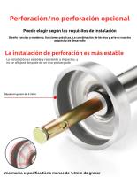 Parador De Puerta De Acero Inoxidable De Tamaño Extendido Con Punta De Goma Antideslizante Y Antiseña Protector De Pared Para Sliding - details 1
