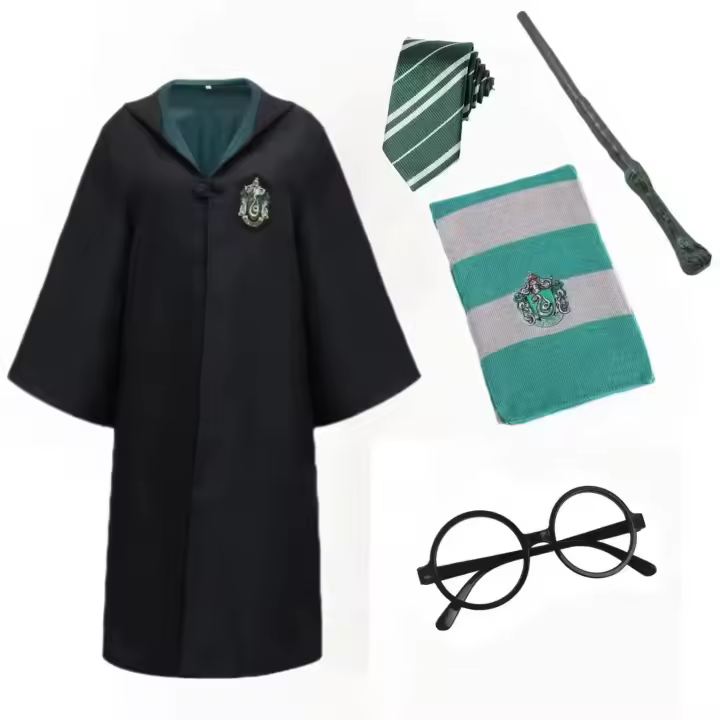 Conjunto de disfraz, 7 piezas, disfraz de Halloween, accesorios para juegos de rol, mascarada (La talla es pequeña, recomendamos pedir una talla más) - 1