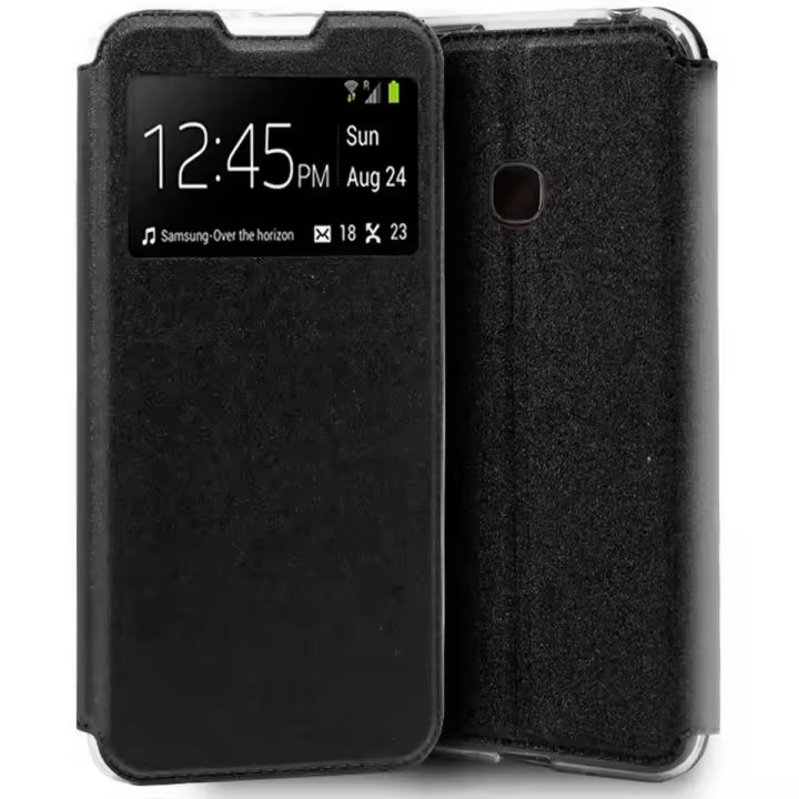 Tumundosmartphone Funda Libro Soporte con Ventana para Oppo A15 Color Negra - 1