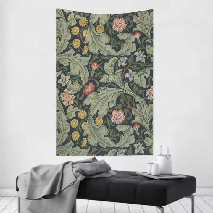 Tapiz De Decoración De Habitación William Morris Telas Colgantes Para Fiestas Y Ambientes Domésticos Diseño De Tela Impresión Estilo Jacquard Material Poliéster/Celulosa - 1