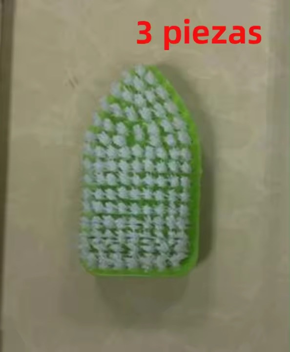 Limpieza Multifuncional Esponja De Télescopio En Forma De Triángulo Para Baño Y Cocina Cepillo De Limpieza De Piso Herramienta Ecológica De Nylon - 1