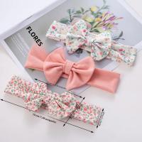 3Pcs/set Lindos Diademas De Algodón Para Bebés Recién Nacidos Niños Y Niñas Con Nudos Elásticos Estampados De Puntos Rayas Y Flores Niños Pañuelos De Cabeza - details 6