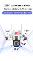 FGNS Cámara de Seguridad PTZ WiFi PTZ de Lente Triple, Exteriores IP66, Alertas de Sonido en Tiempo Real,1080p 360 ° Vista sin Punto Ciego, Seguimiento Automático, Audio de 2 Vías - details 1