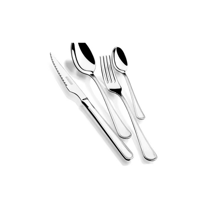 Monix Manila - Juego de cubiertos con chuletero 24 75 o 113 piezas acero inoxidable 18/10 acabado pulido brillante espesor 2 mm - 1