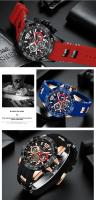 Reloj De Deporte Para Hombre MINI FOCUS Con Grande Dial Luminoso Multifuncional Resistente Al Agua Cuarzo Silicona Correa 220mm - details 28
