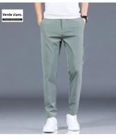 Pantalones Casuales Para Hombre De Seda Helada 2025 Verano Nuevos Negro Gris Delgados Negocios Casual Pantalones Rectos Elásticos Transpirables Para Exteriores - details 16