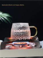 Taza De Café Con Patrón De Martillo 350ml/400ml Vidrio Resistente Al Calor Con Asa Para Bebidas Y Jugo Uso Doméstico Y Cócteles - details 7