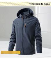 Chaqueta De Corrida Para Hombres Impermeable Y a La Viento Con Capucha Ligera Y Transpirable Ropa De Escalada Y Pesca - details 2