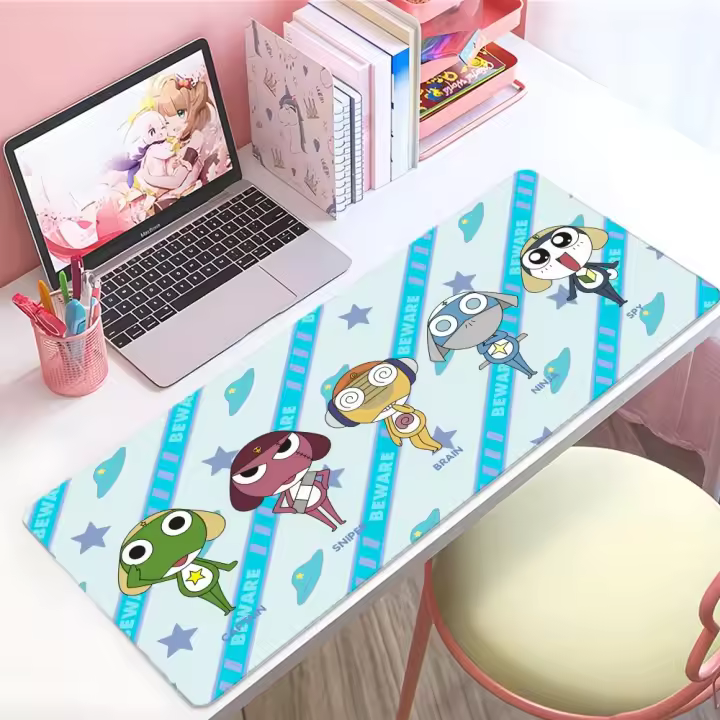 Alfombrilla De Ratón Grande Y Gruesa De Anime K-Keroro Gunsou Dibujos Animados Japoneses Con Borde Costurado Para Juegos Y PC - 1