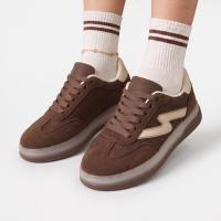 Calzados soraia, Zapatillas Deportivas de Mujer con Paneles de Malla y Detalle de Leopardo - Estilo Urbano Casual - Beige y Marrón - details 3